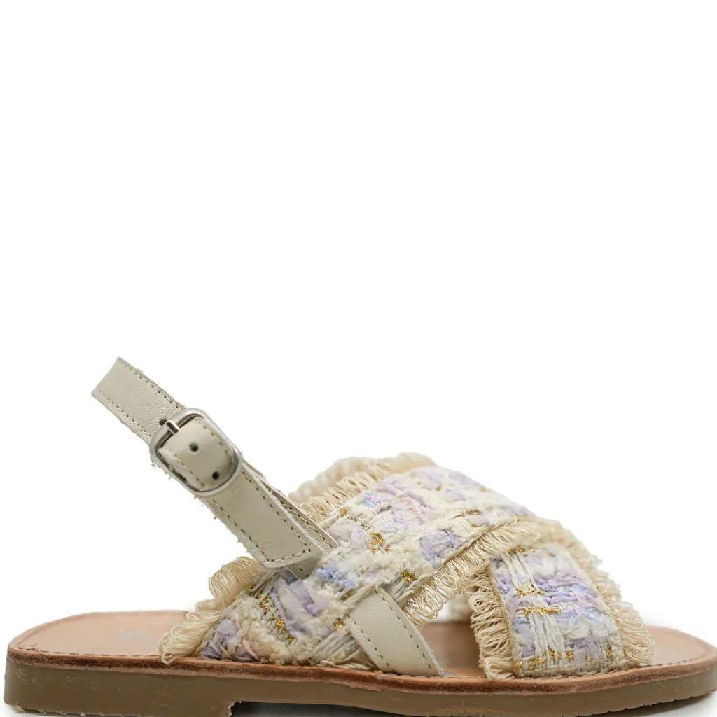 Manuela De Juan Manuela Lilac Chanel Criss Cross Sandal Outlet