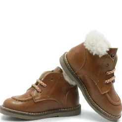 Manuela De Juan Manuela Luggage and Fur Lace Up Bootie Discount