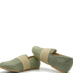 Manuela De Juan Manuela Moss Plaid Elastic Smoking Loafer Hot