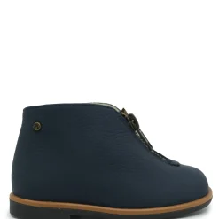 Manuela De Juan Manuela Navy Rubber Front Zipper Baby Bootie Best