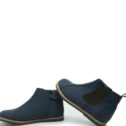 Manuela De Juan Manuela Navy Rubber Zipper Bootie New