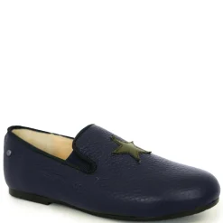 Manuela De Juan Manuela Navy Star Smoking Loafer New