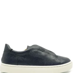 Manuela De Juan Manuela Navy Textured Elastic Sneaker Discount