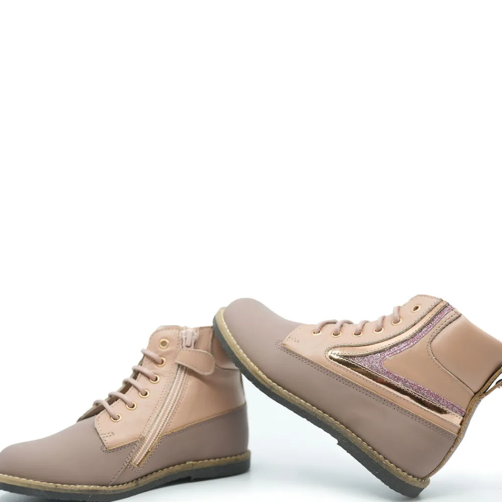 Manuela De Juan Manuela Old Rose Rubber Bootie Outlet