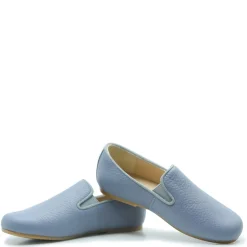 Manuela De Juan Manuela Pale Blue Pebbled Smoking Loafer Best