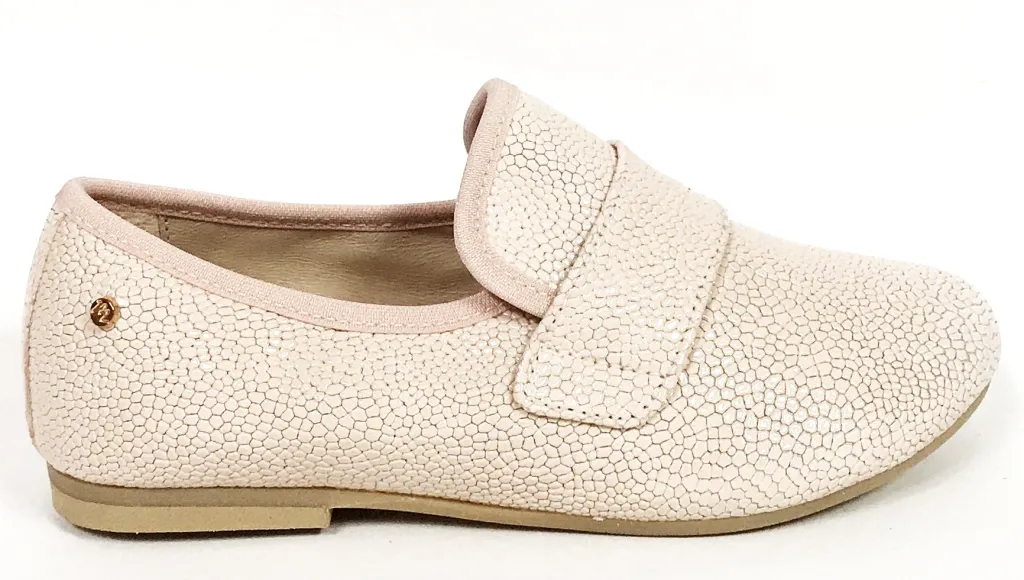 Manuela De Juan Manuela Pink Pebbled Smoking Slipper Clearance
