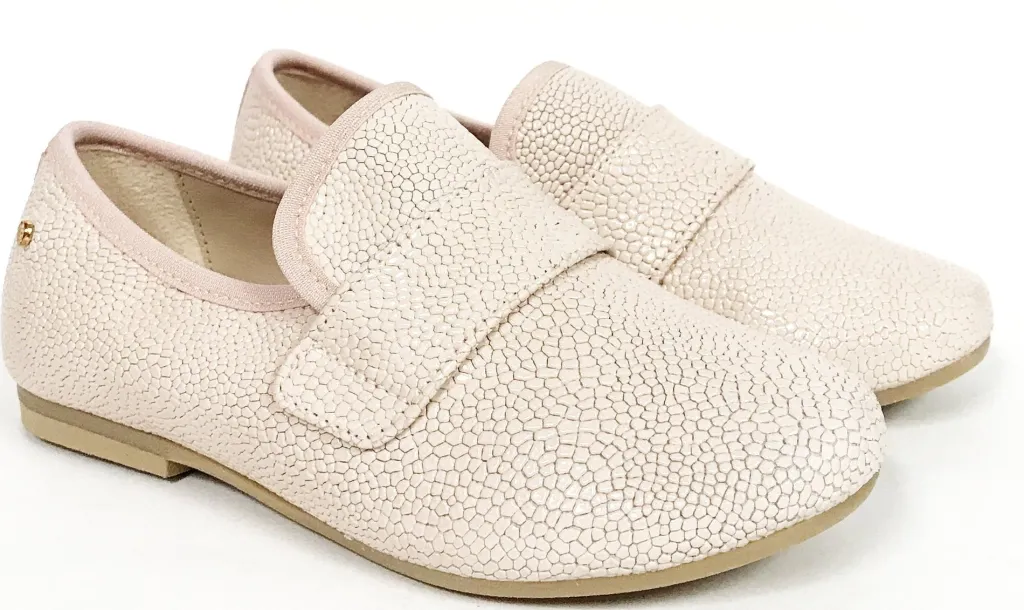 Manuela De Juan Manuela Pink Pebbled Smoking Slipper Clearance