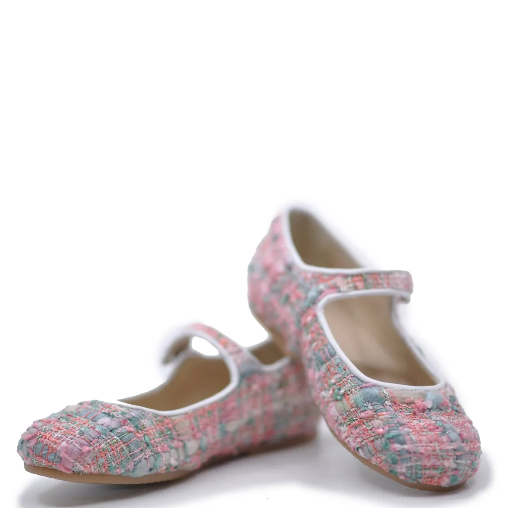 Manuela De Juan Manuela Pink Tweed Mary Jane Best