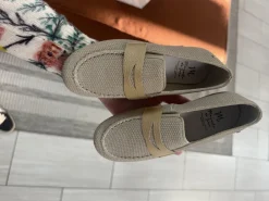 Manuela De Juan Manuela Sand Gum Twill Penny Loafer Sale