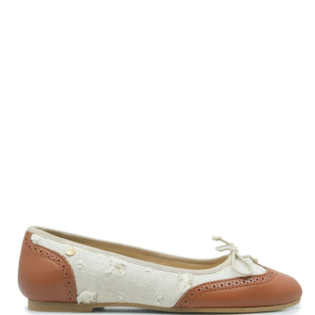 Manuela De Juan Manuela Sand Wash Wingtip Ballet Flat Discount