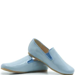 Manuela De Juan Manuela Sky Blue Patent Smoking Loafer Hot