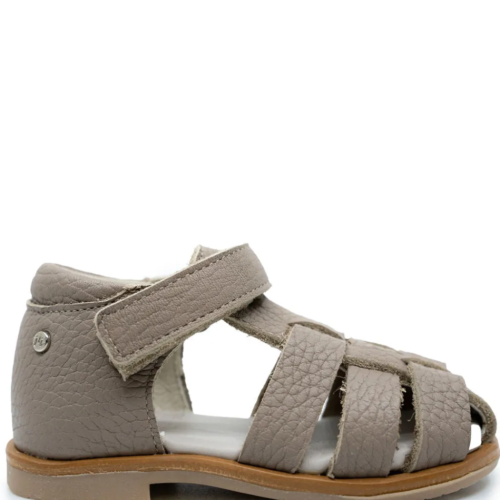 Manuela De Juan Manuela Taupe Closed Toe Baby Sandal Online