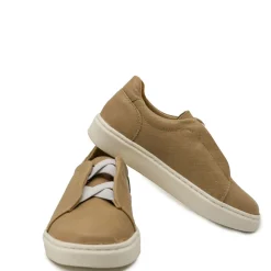 Manuela De Juan Manuela Taupe Textured Elastic Sneaker Best