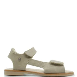 Manuela De Juan Manuela Taupe Textured Velcro Baby Sandal Outlet