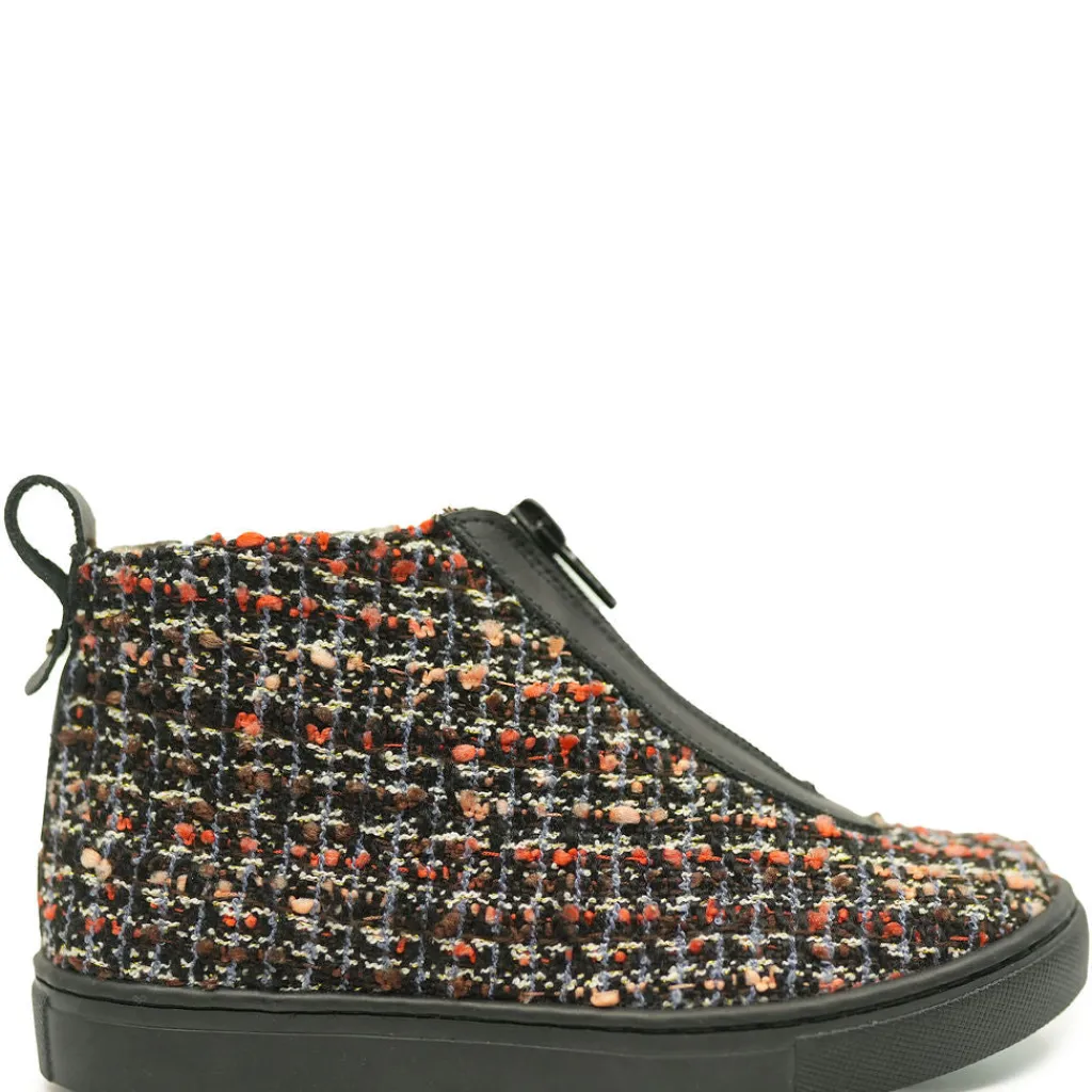 Manuela De Juan Manuela Tweed Zipper Sneaker Bootie Best