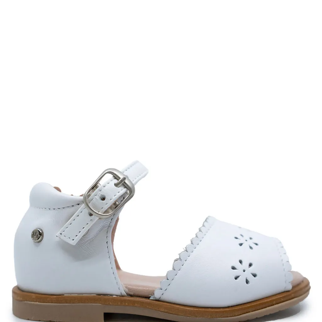 Manuela De Juan Manuela White Scalloped Baby Sandal Best