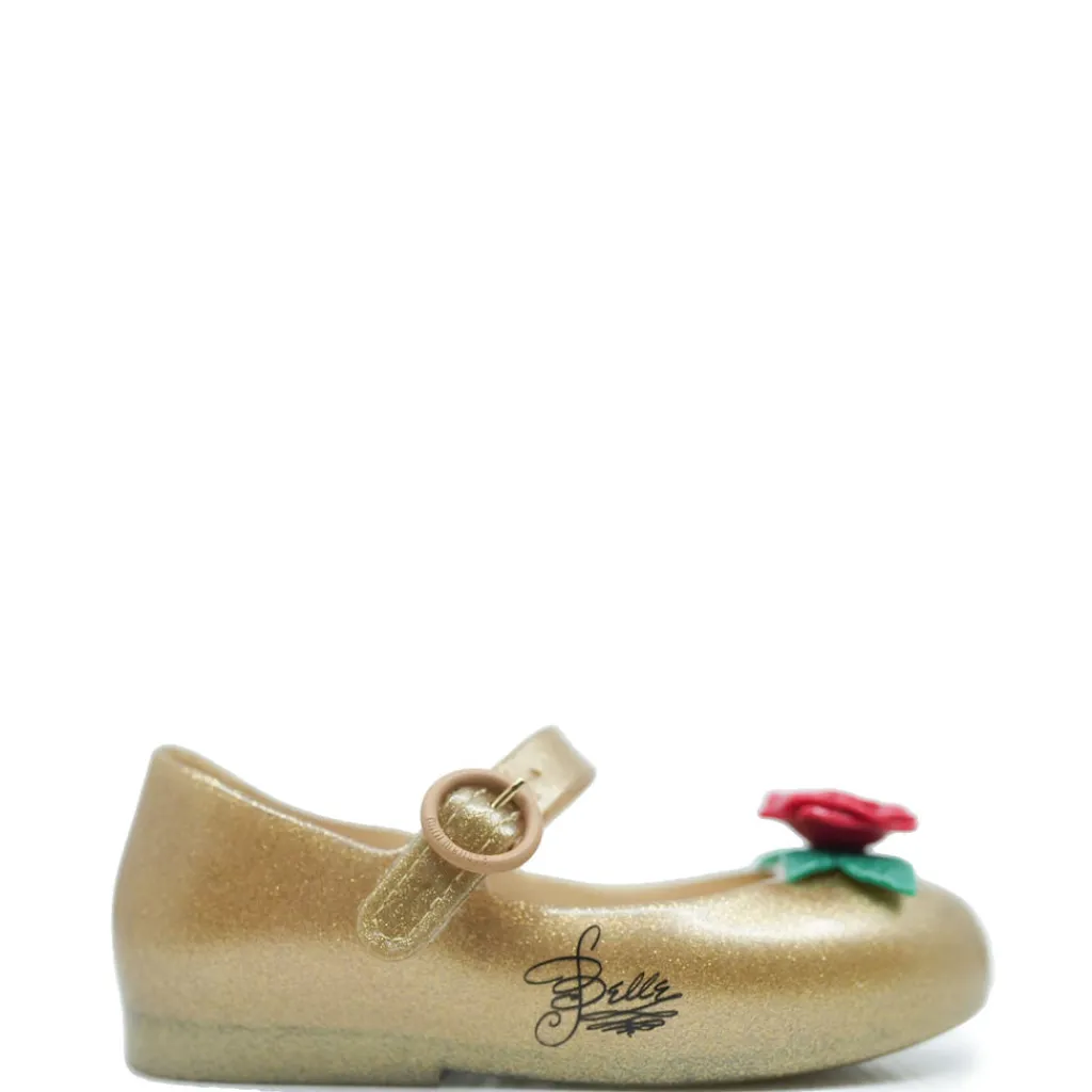 Melissa Mini Gold Jelly Rose Wateshoe Fashion