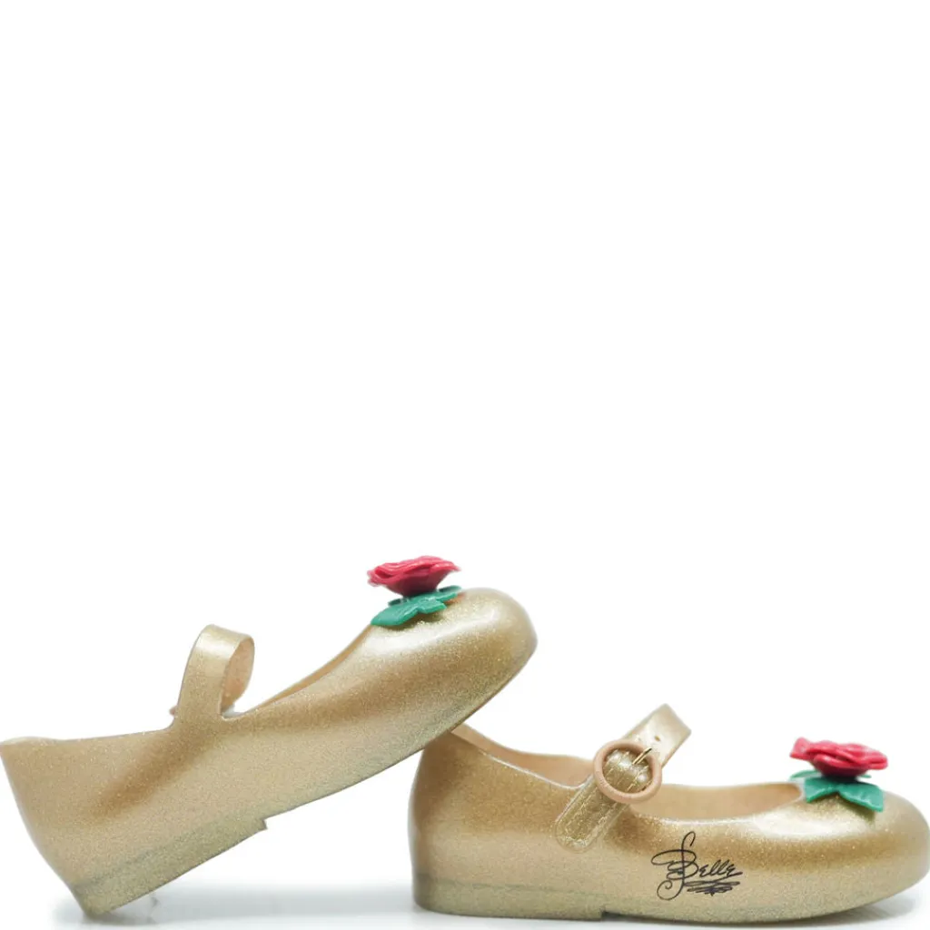 Melissa Mini Gold Jelly Rose Wateshoe Fashion