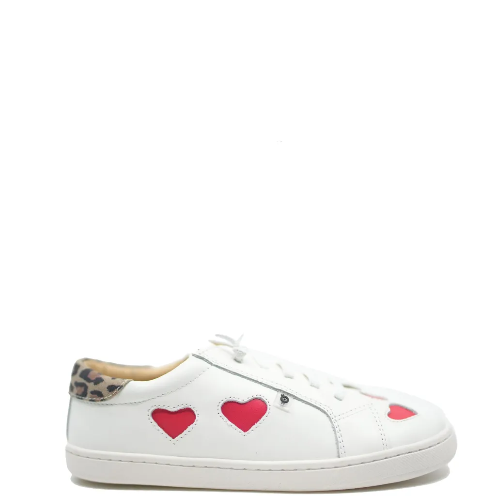 Old Soles White and Red Zipper Sneaker New