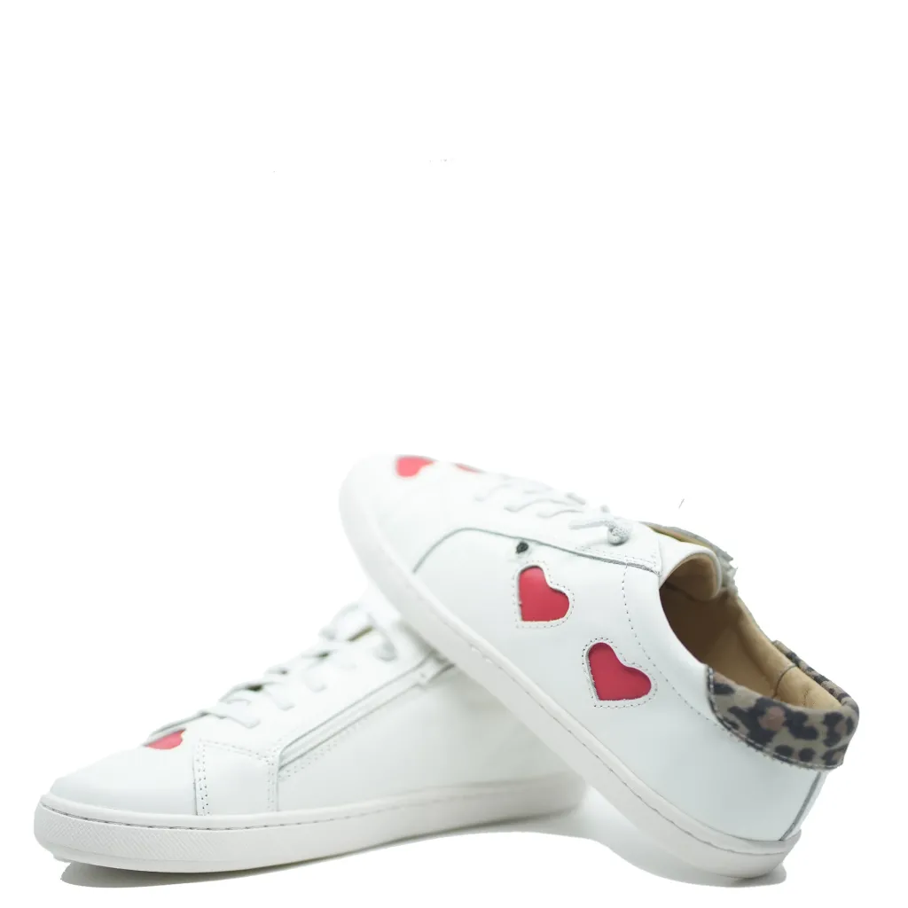 Old Soles White and Red Zipper Sneaker New