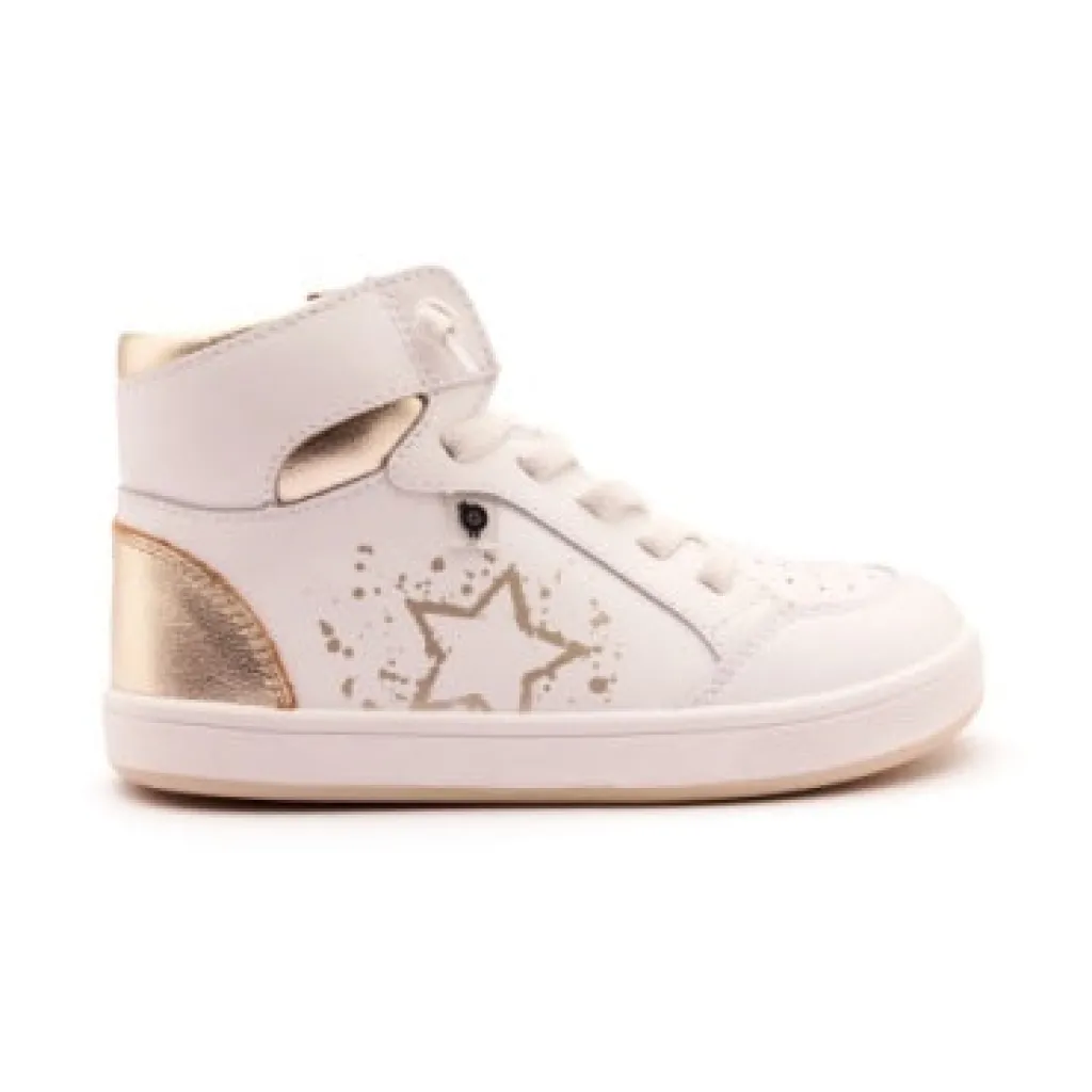 Old Soles White Gold Mid Top Sneaker Discount