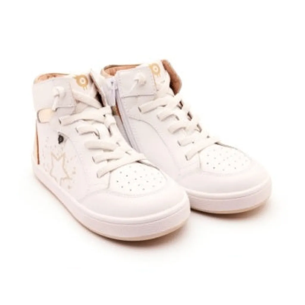 Old Soles White Gold Mid Top Sneaker Discount