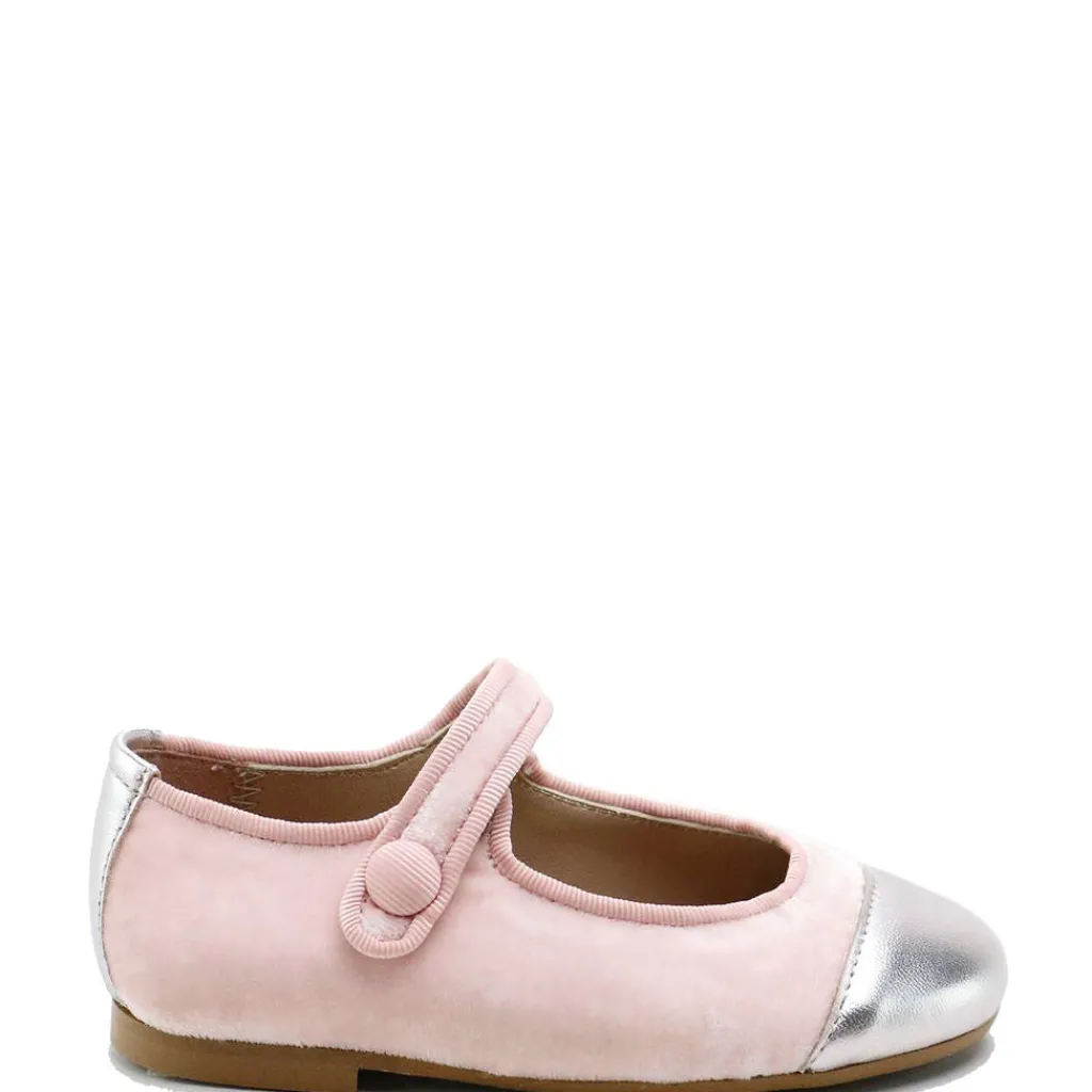 Papanatas Baby Pink and Silver Captoe Mary Jane Best