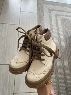 Papanatas Beige Leather Bootie Hot