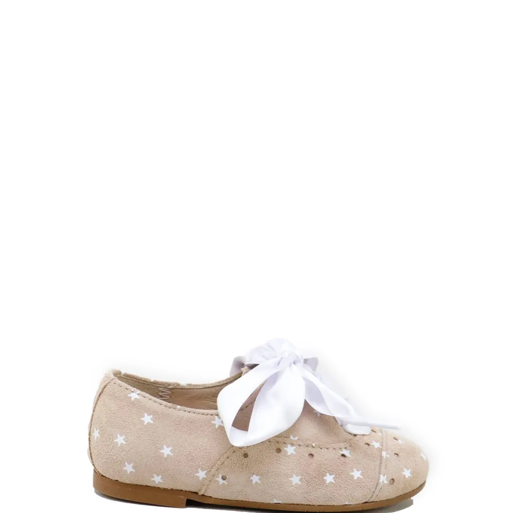 Papanatas Beige Star Lace Up Oxford Hot