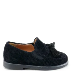 Papanatas Black Corduroy Tassel Loafer Sale
