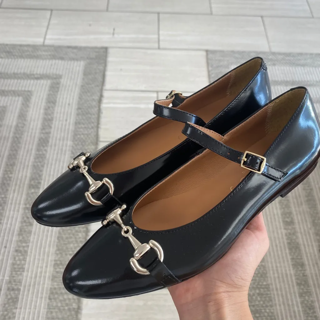 Papanatas Black Patent Buckle Mary Jane Discount