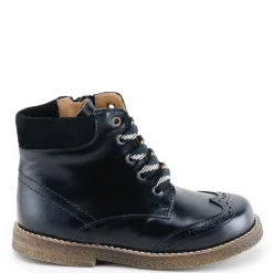 Papanatas Black Wingtip Zipper Bootie Online