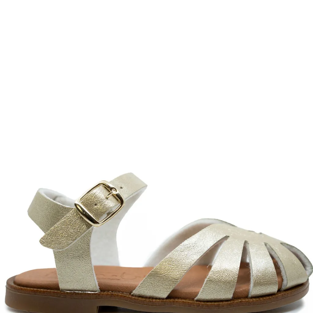 Papanatas Champagne Gladiator Star Sandal New