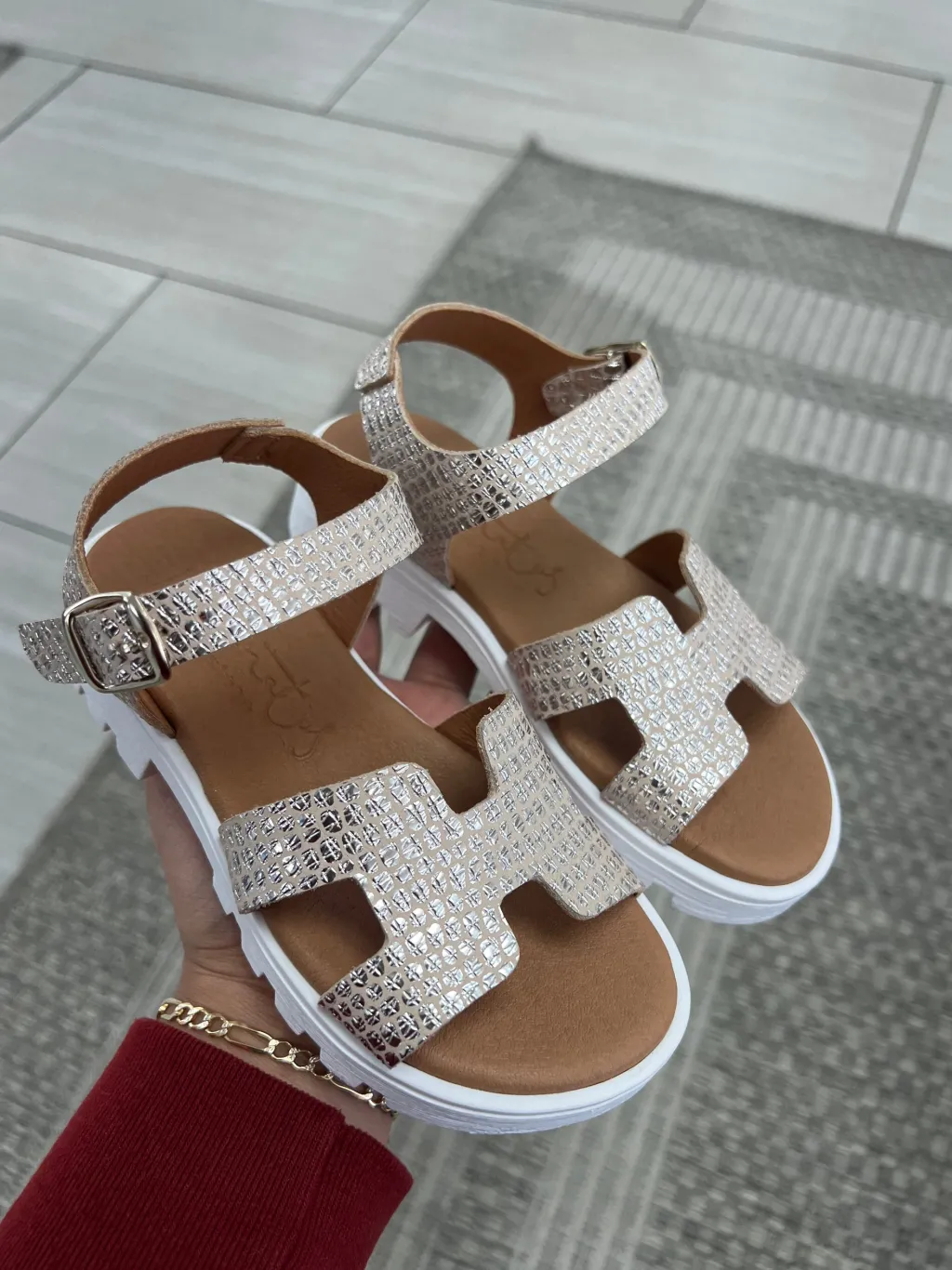 Papanatas Champagne H Platform Sandal Hot