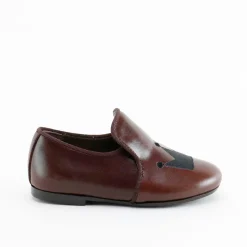 Papanatas Dark Brown Crown Embroidered Loafer Sale