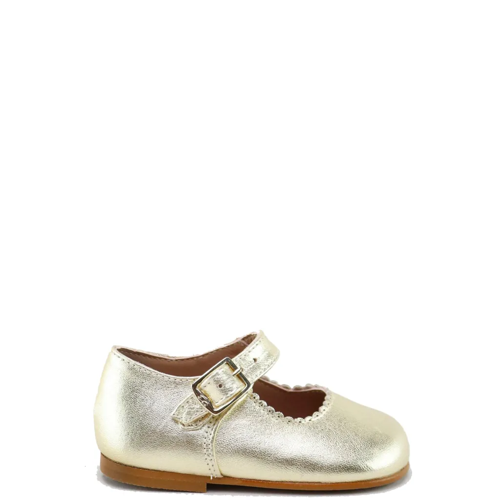 Papanatas Gold Scalloped Baby Shoe Best