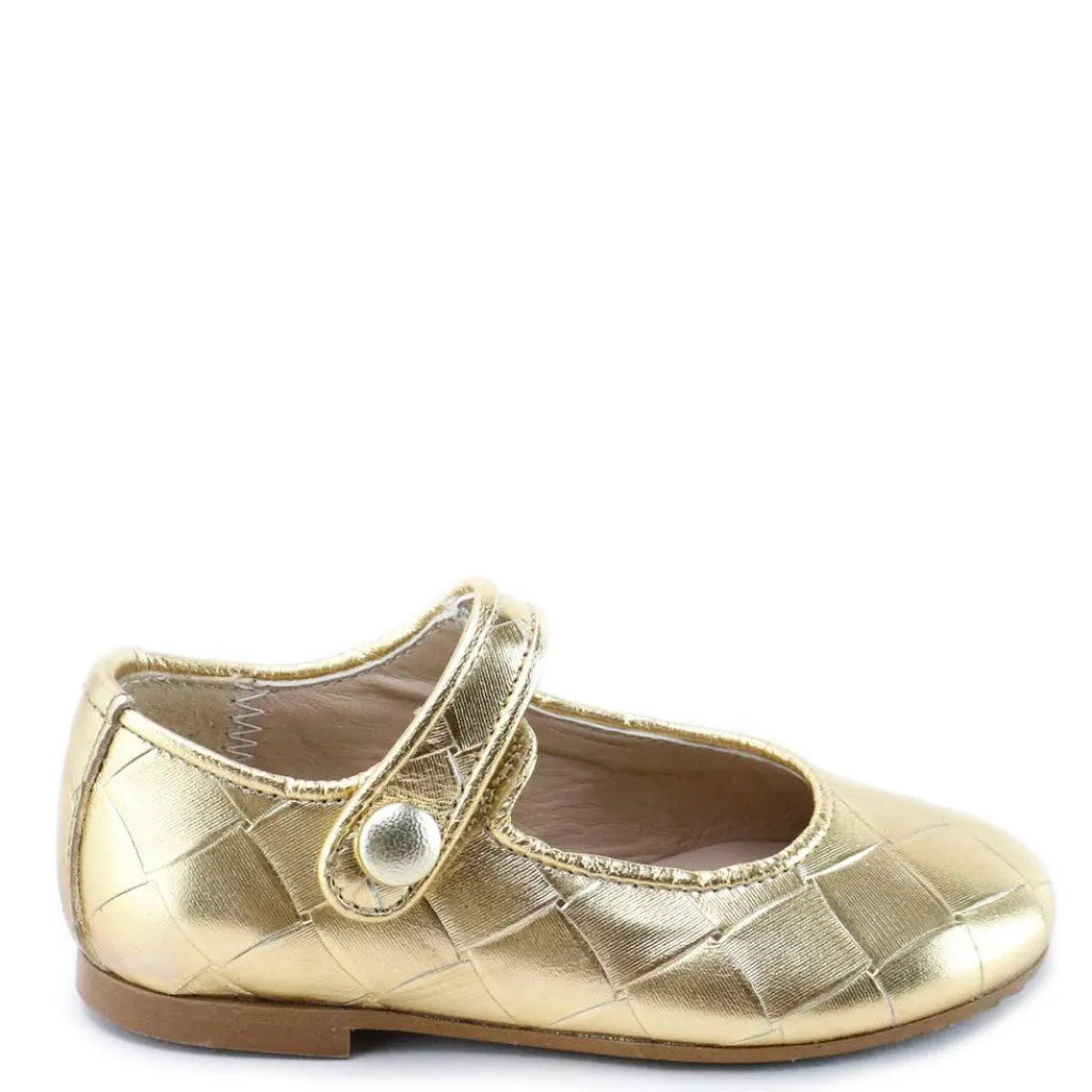 Papanatas Gold Square Velcro Mary Jane Online
