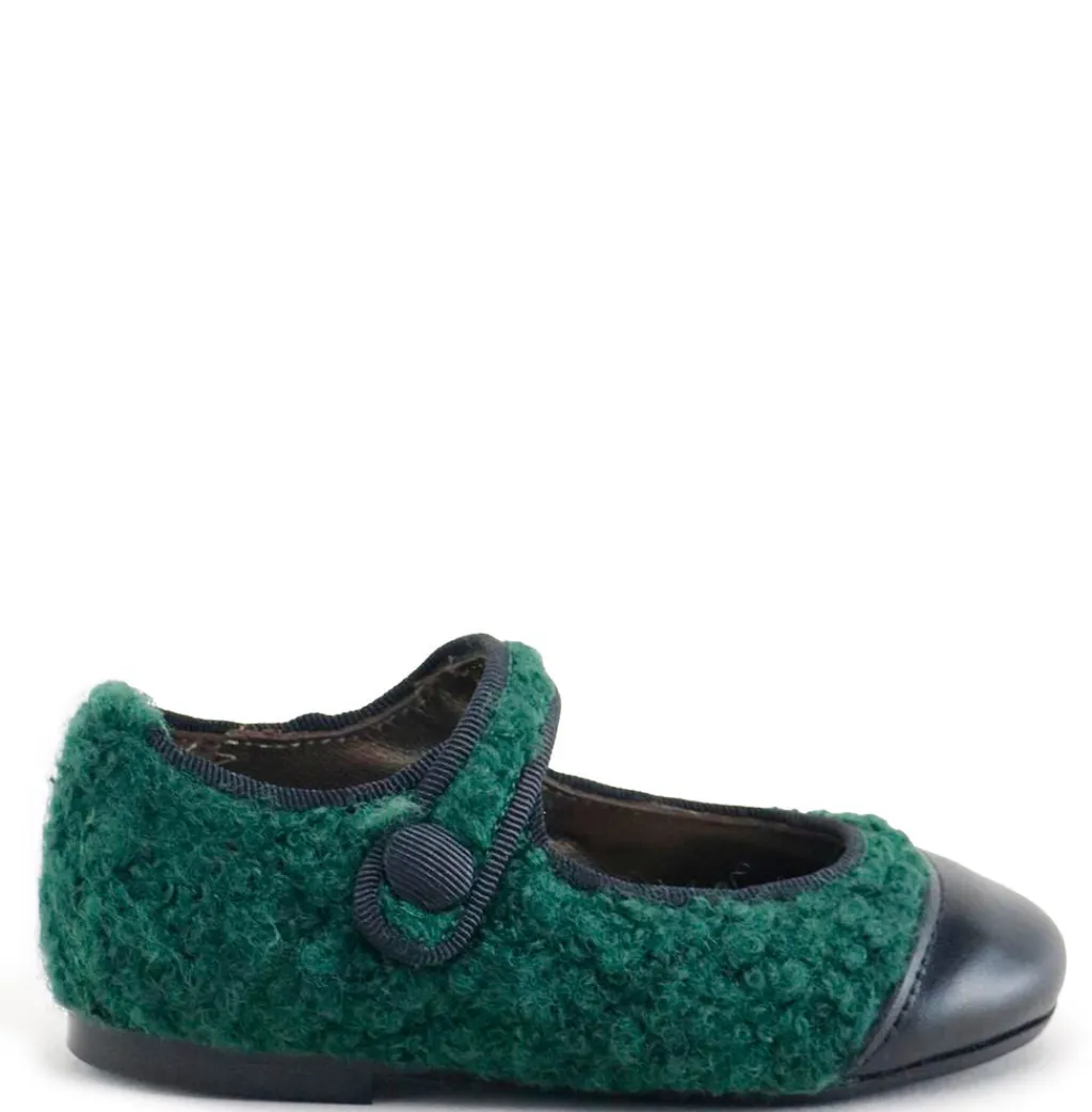 Papanatas Hunter Shearling Captoe Mary Jane Fashion