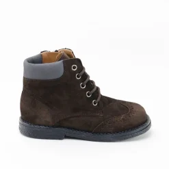 Papanatas Mocha Suede Wingtip Zipper Bootie Hot