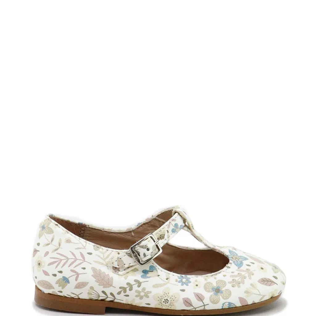 Papanatas Multi Floral Pastel T-Strap Mary Jane Clearance