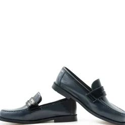 Papanatas Navy and Black Penny Loafer Discount