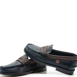 Papanatas Navy and Brown Penny Loafer New