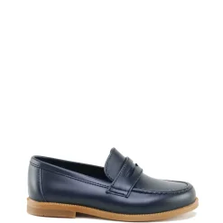 Papanatas Navy Leather Penny Loafer Online