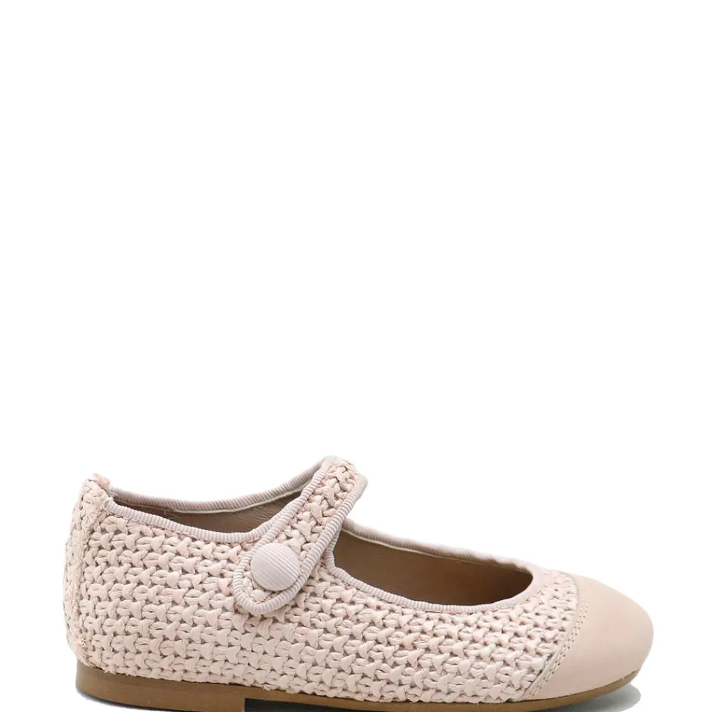 Papanatas Pale Pink Rattan Captoe Mary Jane New