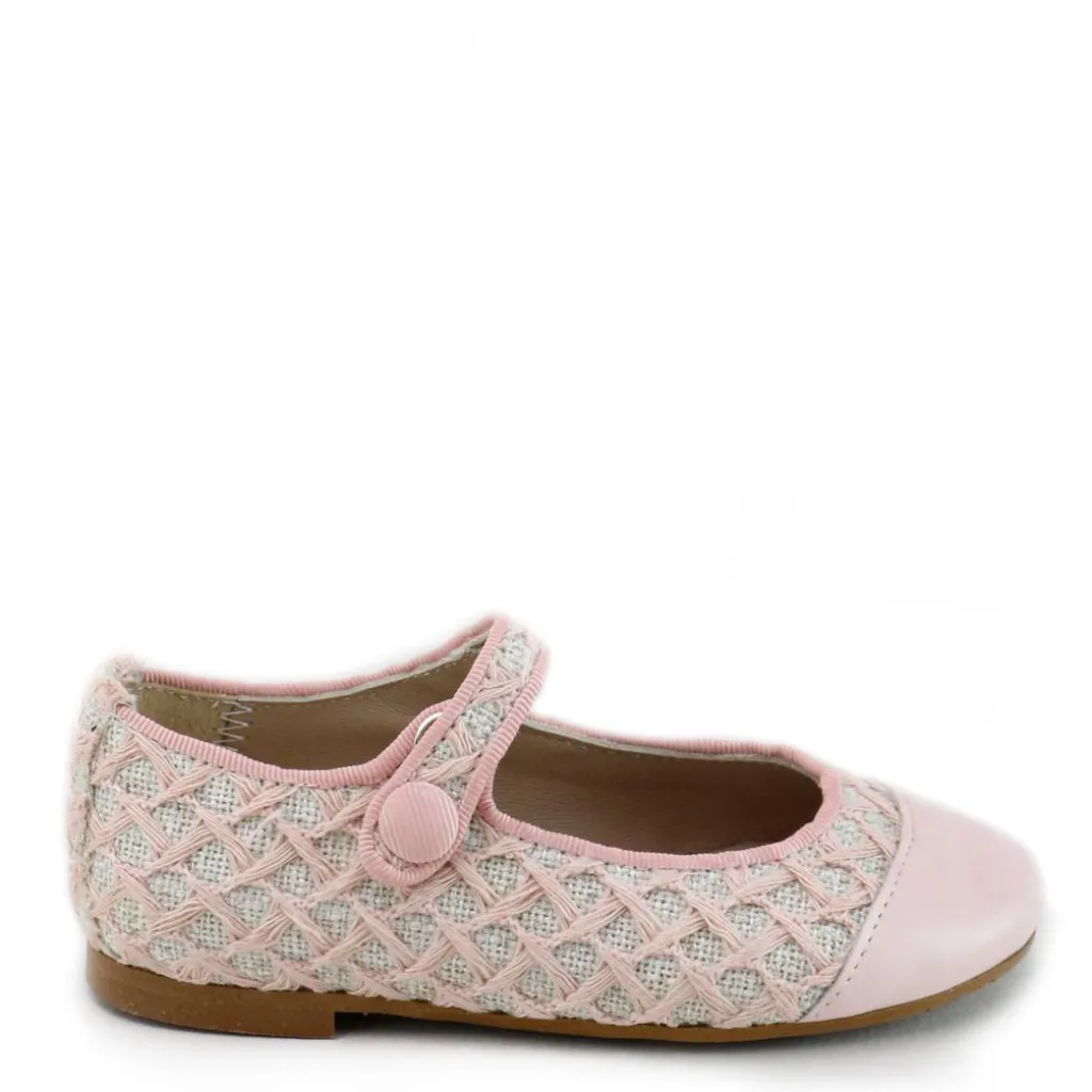 Papanatas Pink Crochet Captoe Mary Jane New