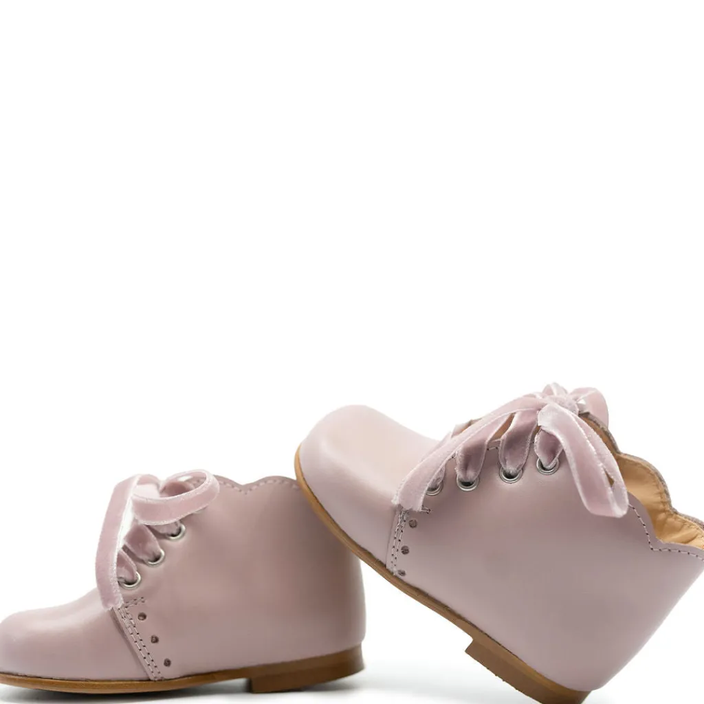Papanatas Pink Scalloped Baby Bootie Online