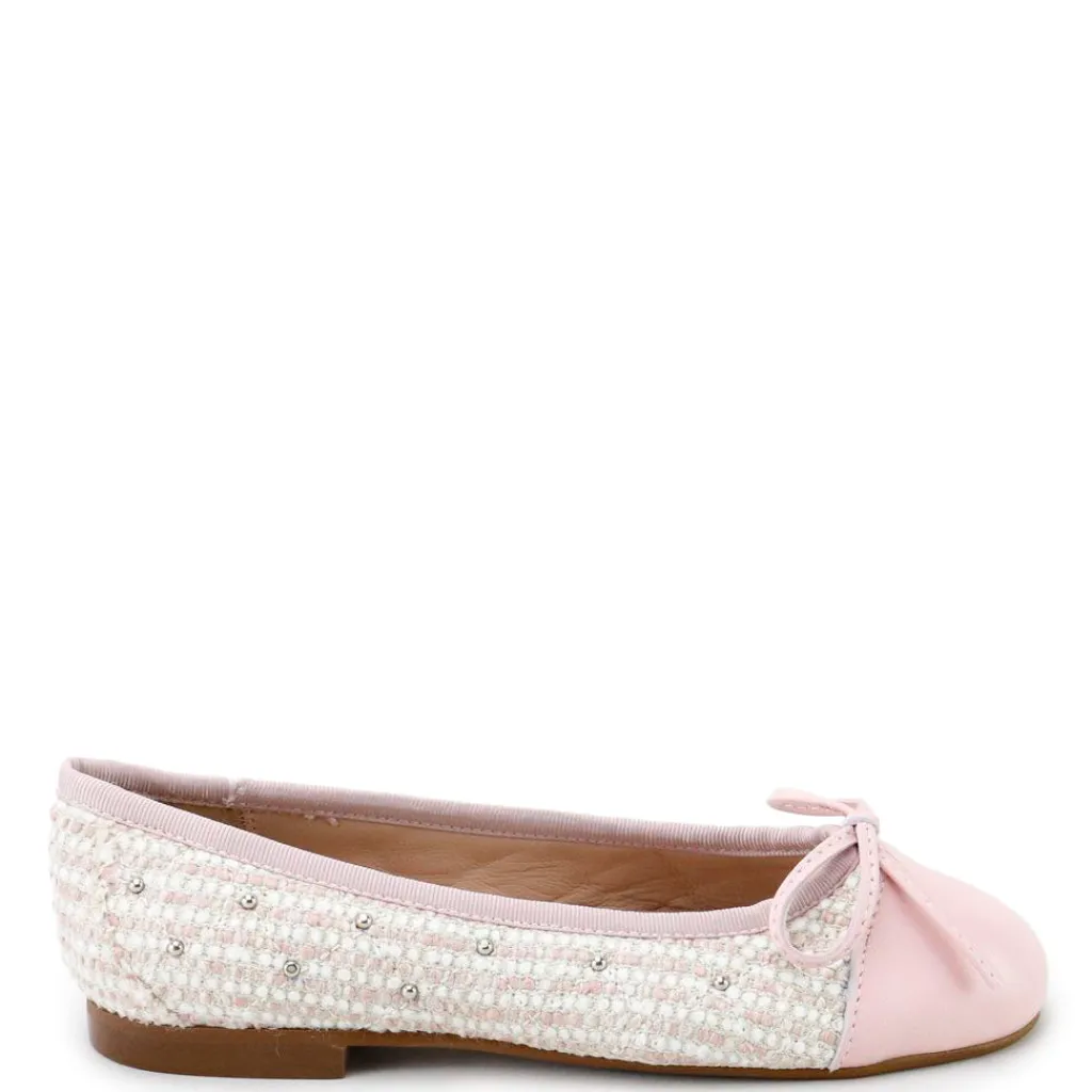 Papanatas Pink Weave Bow Flat Sale