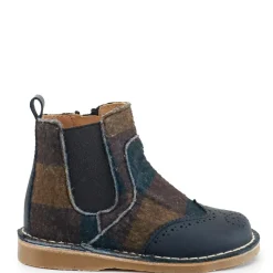 Papanatas Plaid Wool and Rubber Wingtip Bootie Discount