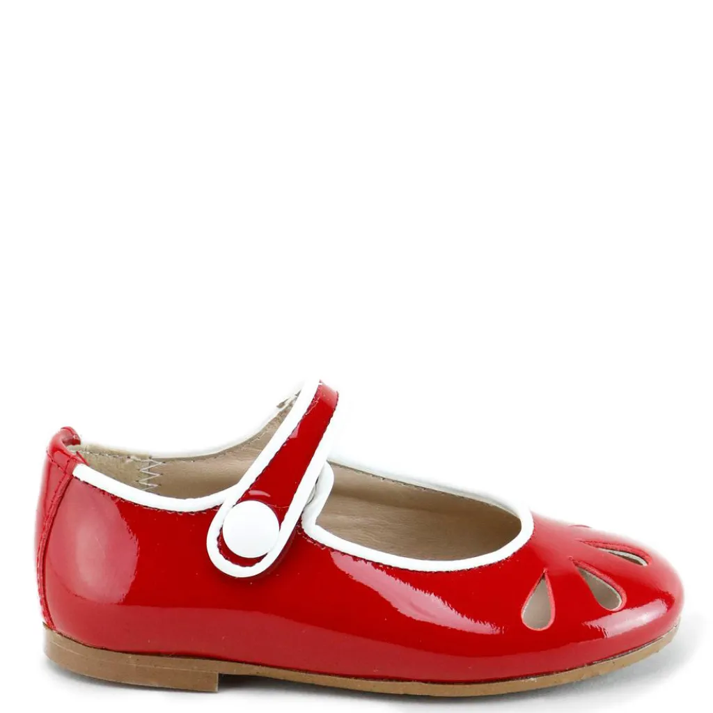 Papanatas Red and White Patent Cutout Mary Jane Online
