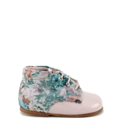 Papanatas Rose Floral Velvet Baby Bootie Hot